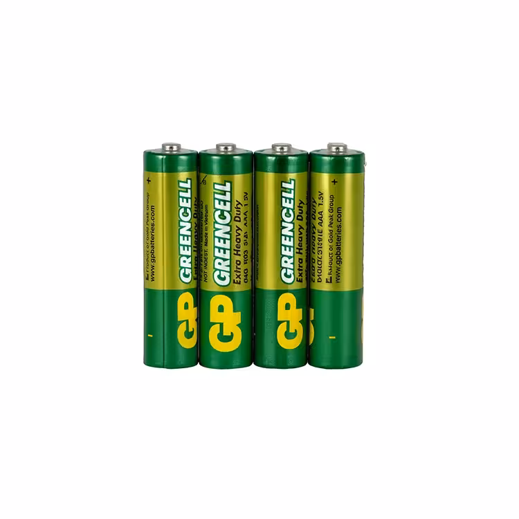 باتری نیم قلمی GP مدل Extra Heavy Duty شرینک 4 عددی