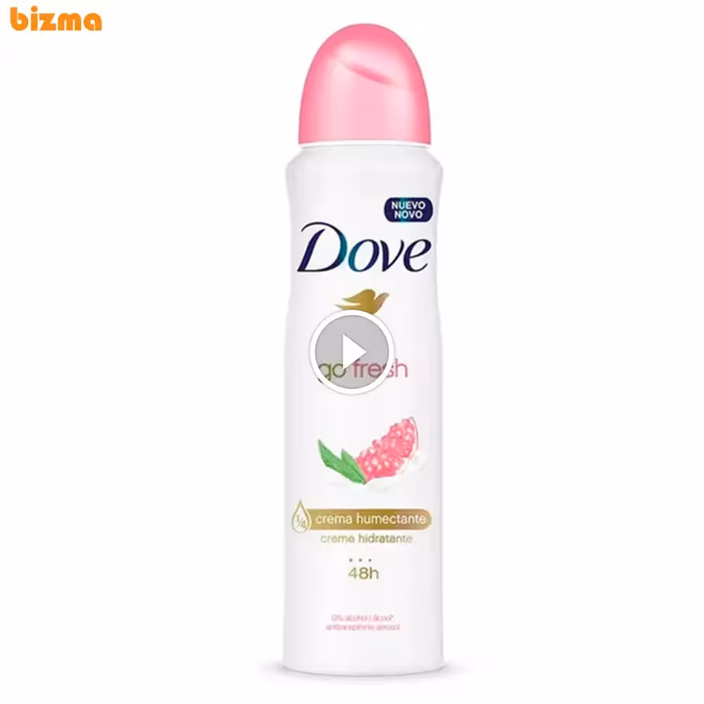 اسپری ضد تعریق زنانه داو مدل Go Fresh رایحه انار حجم 250 میلی لیتر