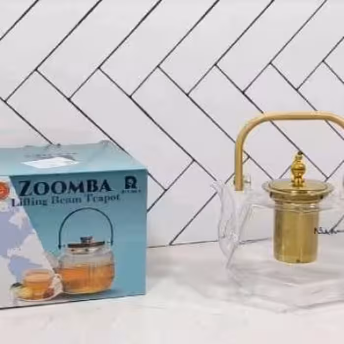 قوری پیرکس چند ضلعی قوری پیرکس دسته چوبی ارسال رایگان