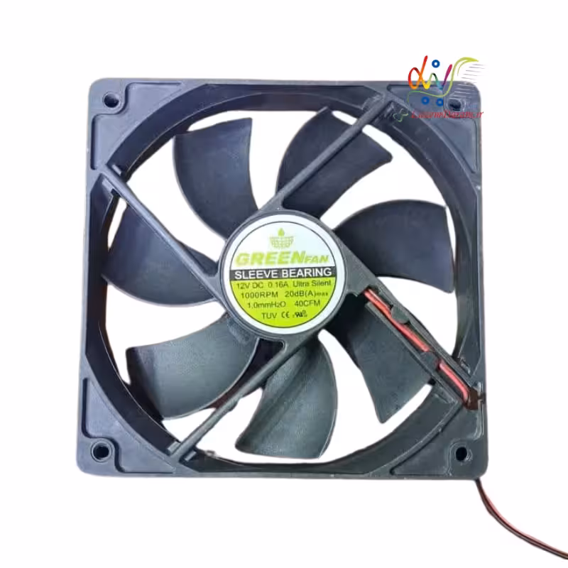فن کامپیوتر گرین DC12V-0.16A-Ultra Silent-1000RPM