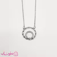 گردنبند دخترانه ظریف برند وینویز مدل دایره نقره ای کد 120