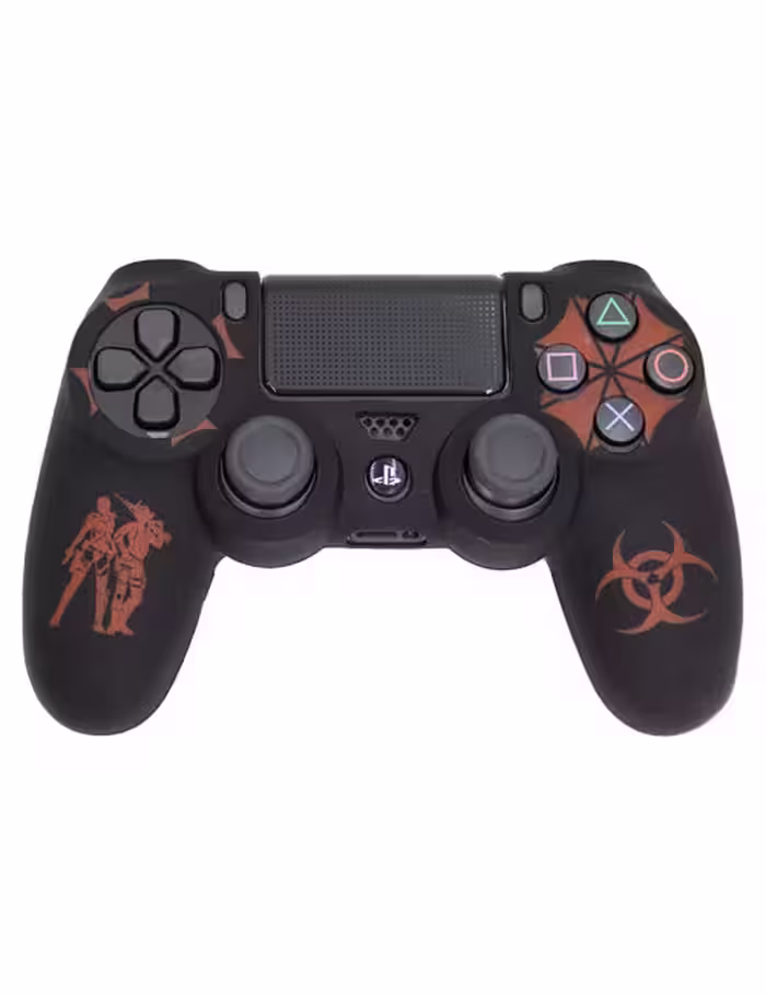 روکش محافظ دسته PS4 لیزری مشکی قرمز طرح رزیدنت اویل کد 02