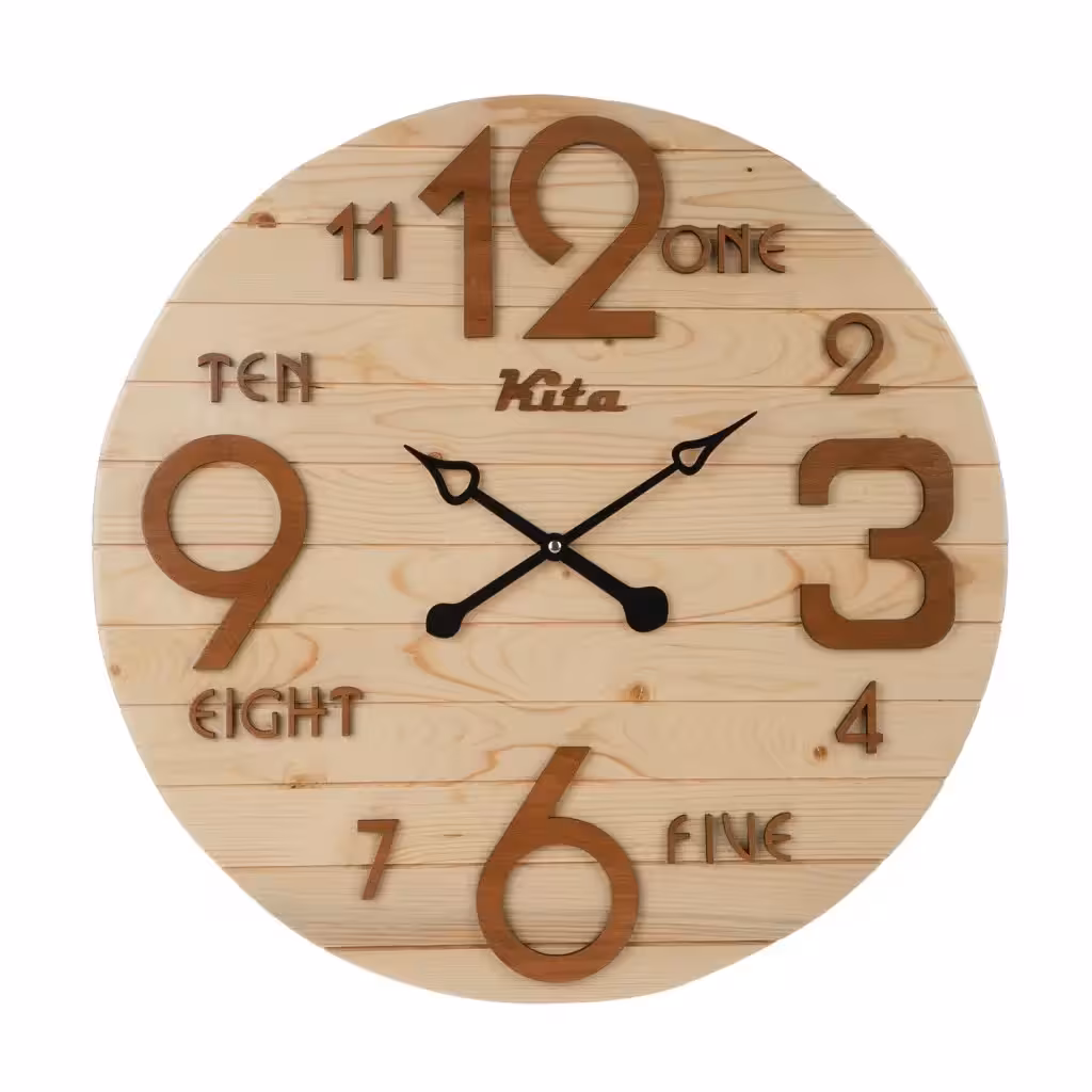 ساعت دیواری چوبی کد CKH627K
