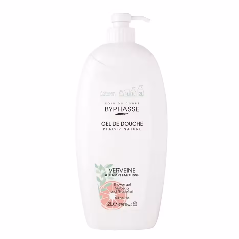 شامپو بدن بایفاس Byphasse مدل Verbena and Grapefruit حجم 2 لیتر