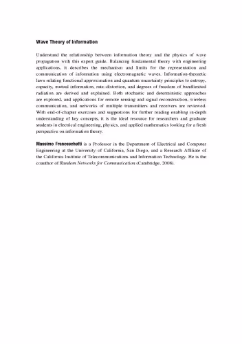 خرید و دانلود نسخه کامل کتاب Wave Theory of Information