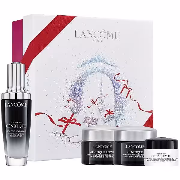 ست سرم ژنفیک لانکوم Lancome Advanced Genifique حجم 50 میل | همراه کرم روز و شب ژنفیک لانکوم 15 میل   دور چشم ژنفیک 5 میل