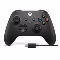 دسته بازی ایکس باکس مشکی  Carbon Black با کابل USB-C