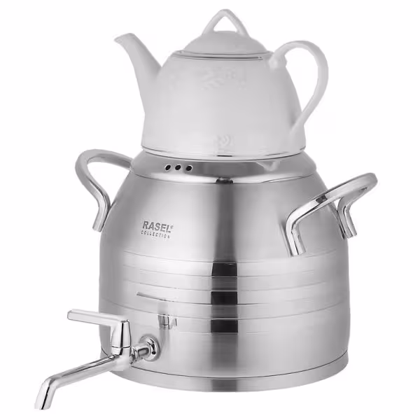 کتری قوری شیردار راسل استوانه کف ضخیم دسته استیل جدید – کد کالا: IR-134 s