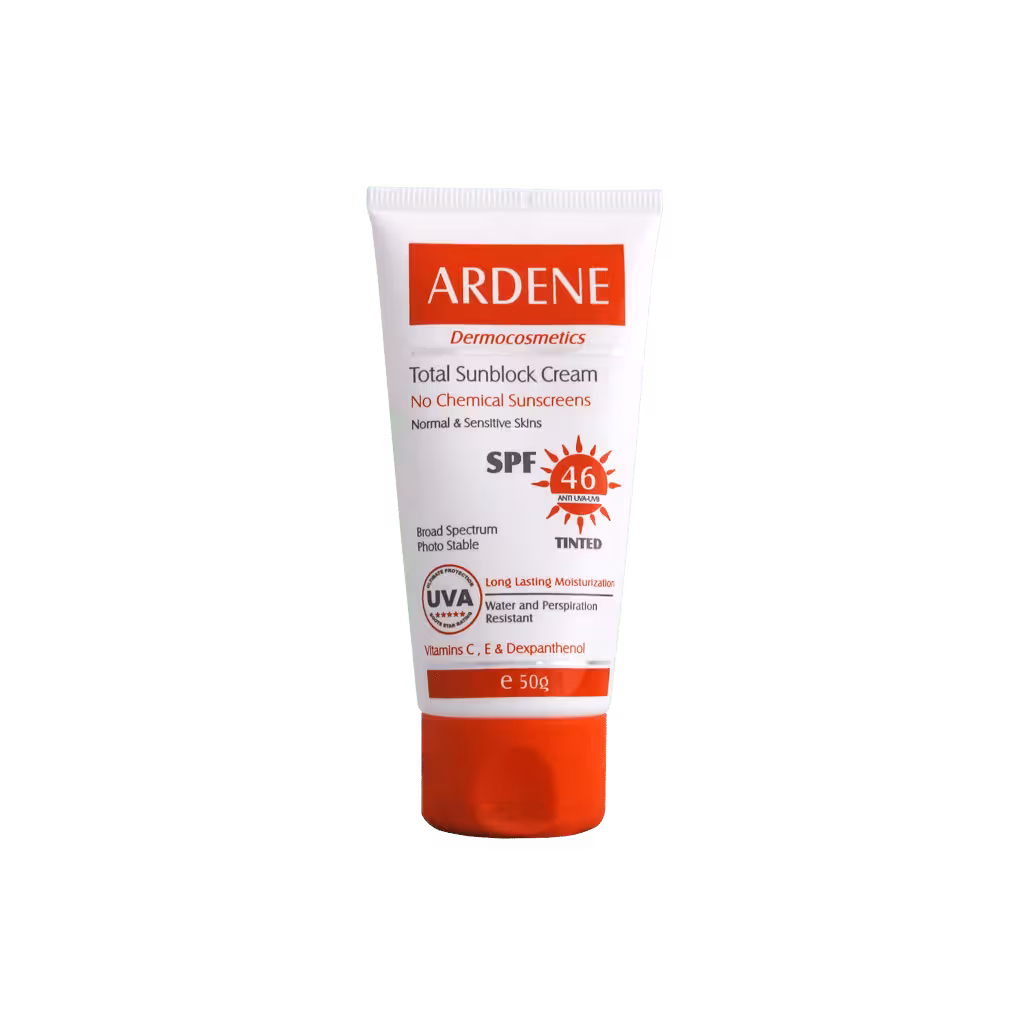 کرم ضد آفتاب رنگی SPF46 آردن پوست های معمولی و حساس 50 گرمی