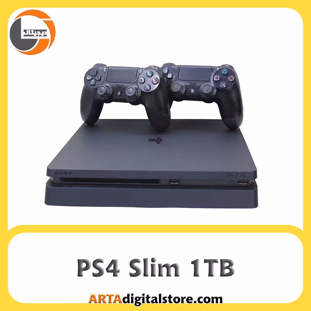 کنسول PS4 Slim 1TB Jet Black دو دسته