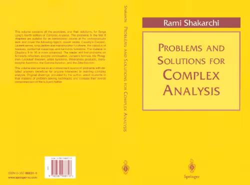 خرید و دانلود نسخه کامل کتاب Problems and Solutions for Complex Analysis