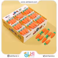 پاک کن طرح هویج (بسته 3 عدد)