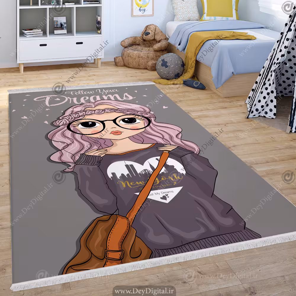 فرش اتاق دخترانه نوجوان SM-21901b