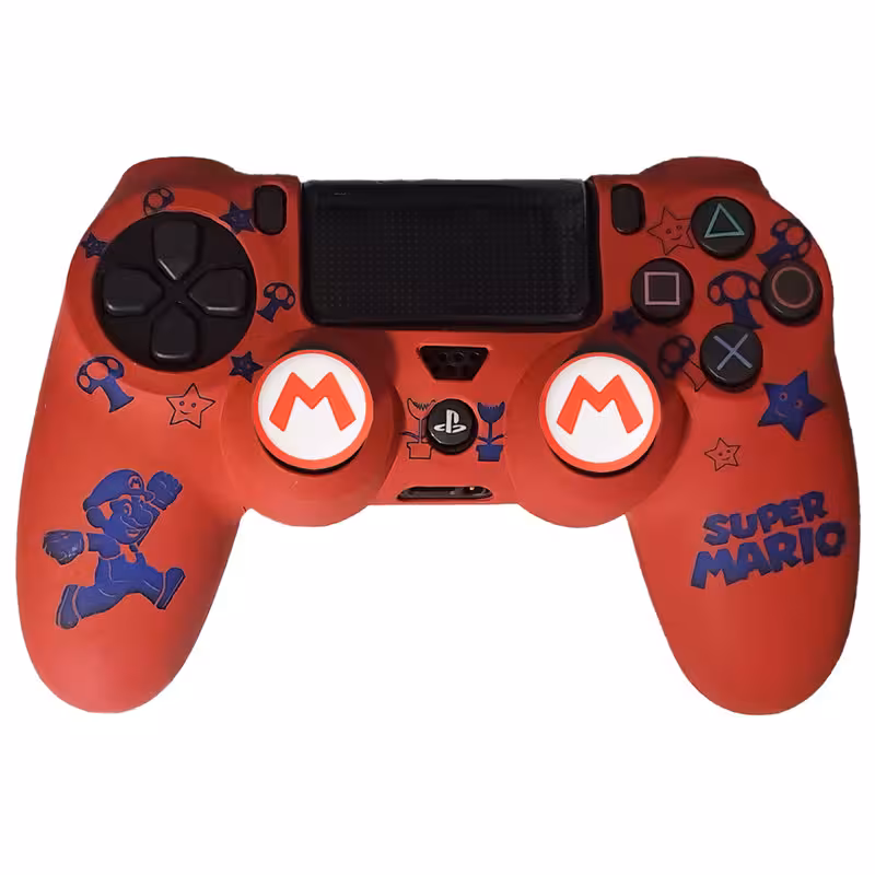 محافظ دسته پلی استیشن 4 طرح ماریو مدل Super Mario PS4263 به همراه روکش آنالوگ