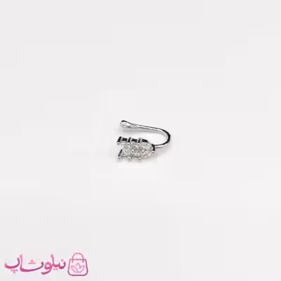 پیرسینگ بینی یا گوش طرح گندم نقره ای بدون نیاز به سوراخ کد 658