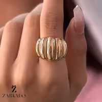 انگشتر طلا پفکی کد R9707 - زرکادو