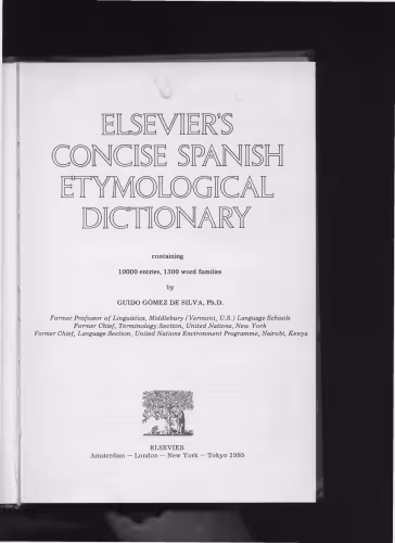 خرید و دانلود نسخه کامل کتاب Elsevier’s Concise Spanish Etymological Dictionary