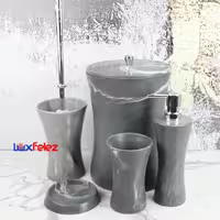 ست سرویس بهداشتی رزین راحیل کد 419 پنج پارچه
