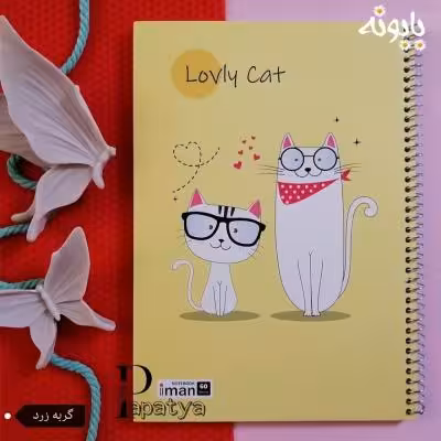 دفتر 60 برگ گربه زرد