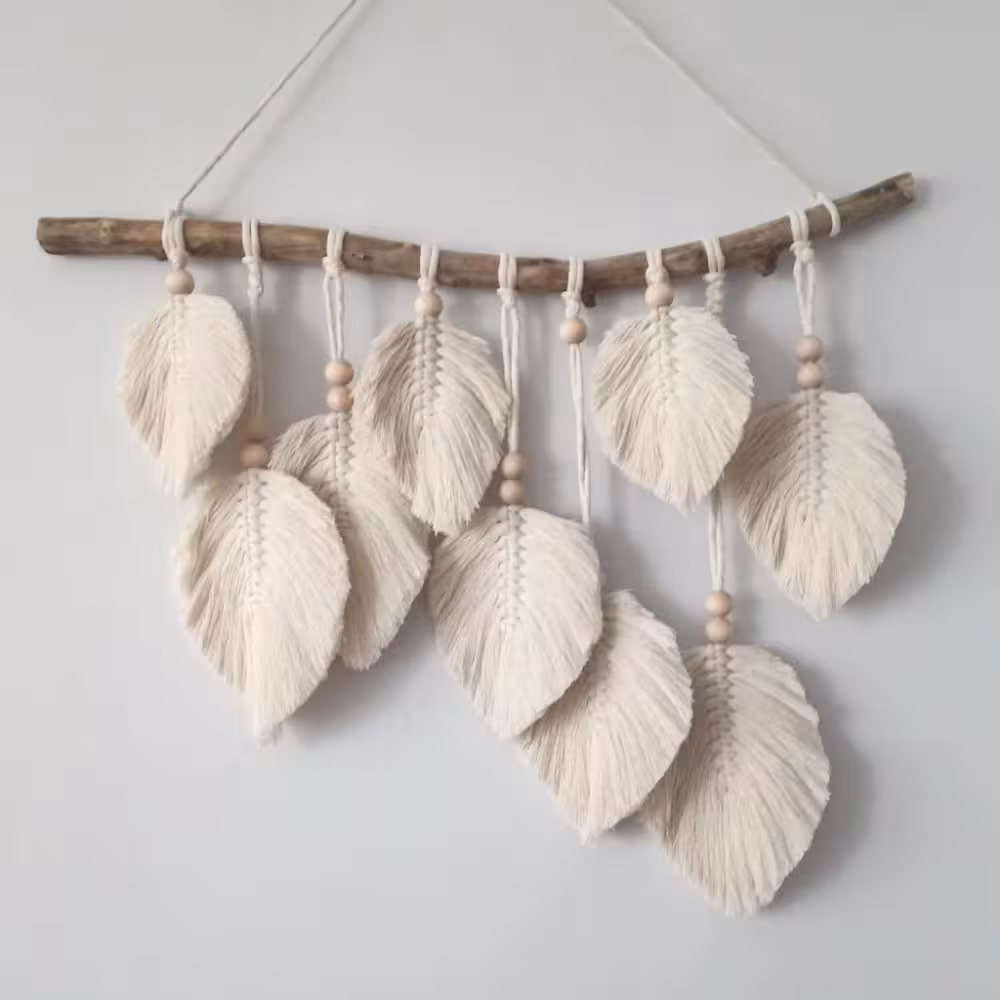 اویز برگ مکرومه طرح مهر