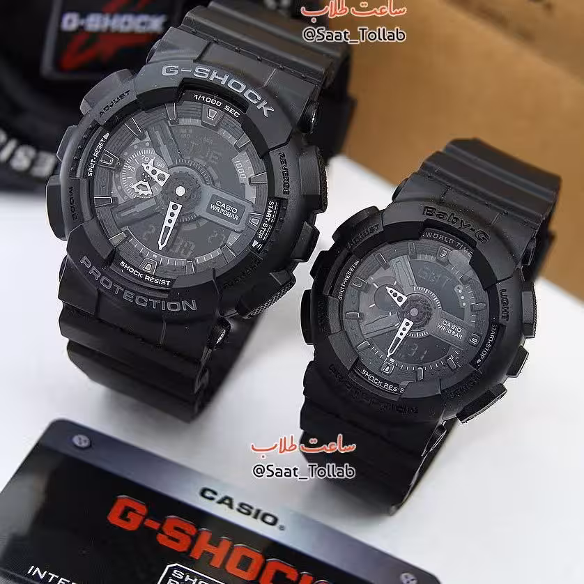 ساعتمچی ست مردانه و زنانه کاسیو جیشاک ضد آب قوی casio G-shock
