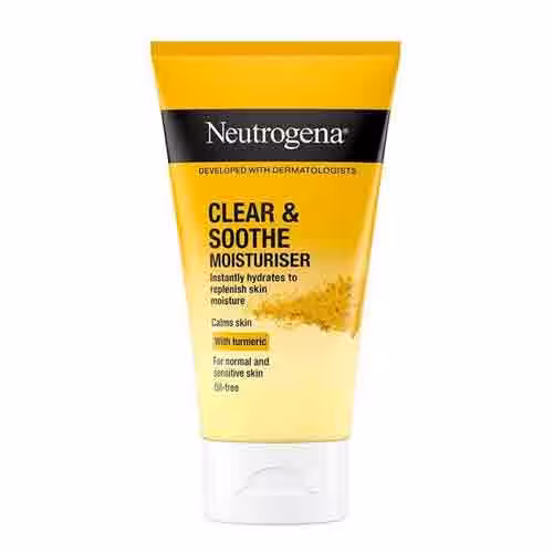 ژل آبرسان زردچوبه نوتروژینا Neutrogena clear & soothe فرانسوی ،مناسب پوست‌های چرب و مختلط مستعد آکنه 75 میل