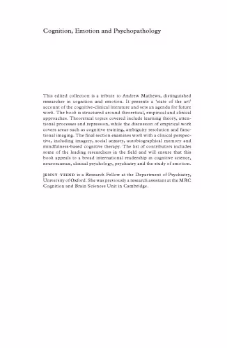 خرید و دانلود نسخه کامل کتاب Cognition, Emotion and Psychopathology: Theoretical, Empirical and Clinical Directions