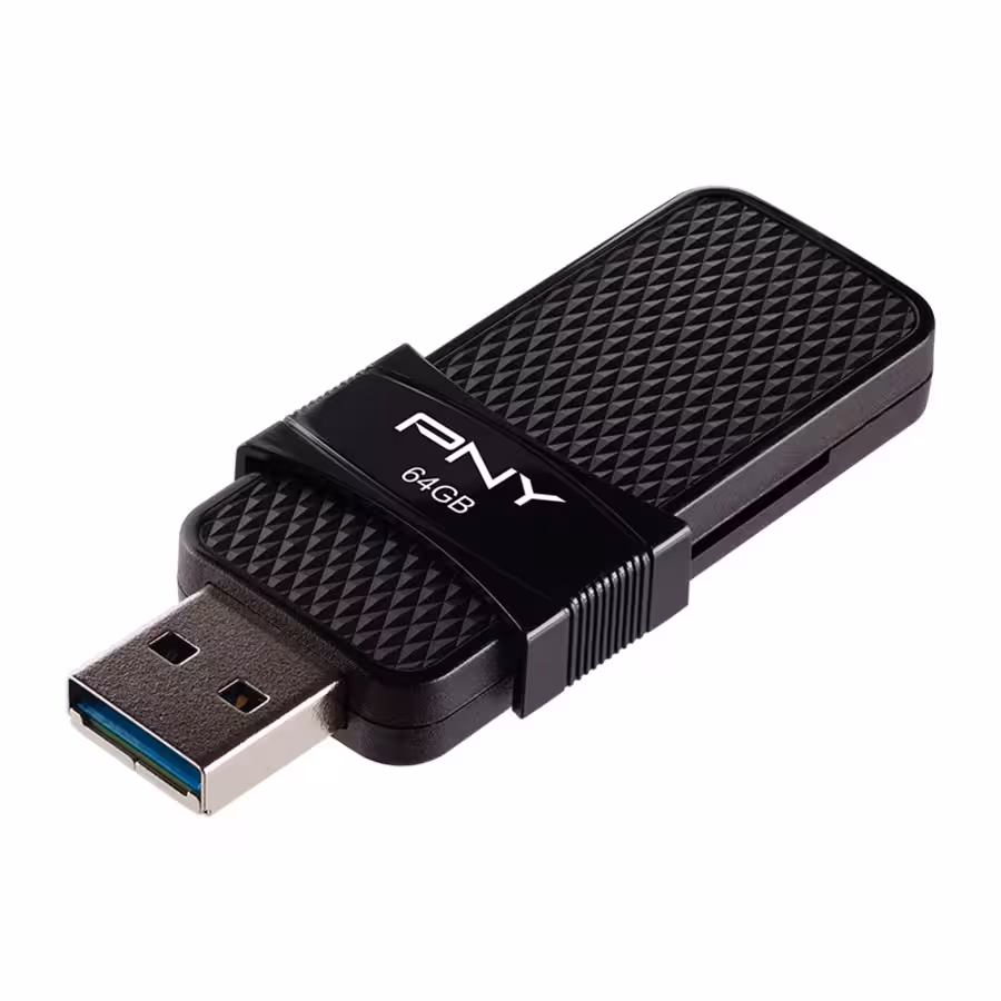 فلش OTG پی ان وای DUO LINK USB 3.1 Type-C OTG 64GB