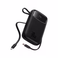 پاوربانک بیسوس مدل Qpow2 DualCable با ظرفیت 20000 میلی‌آمپر ساعت با توان 30W