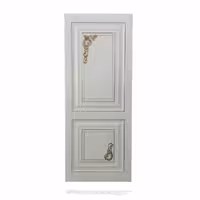 درب MDF سفید کلاسیک با طرح طلایی کد 30238