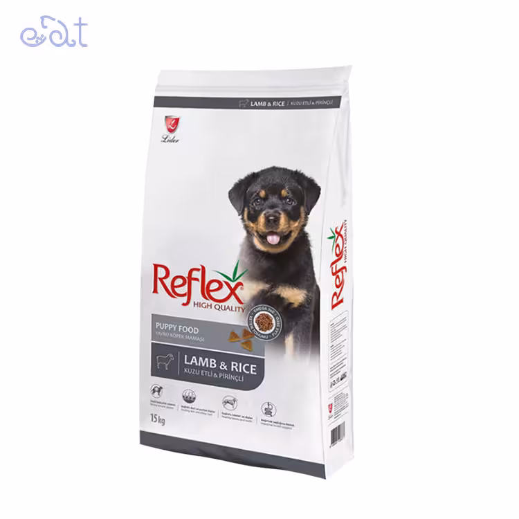 غذای خشک مخصوص توله سگ رفلکس حاوی گوشت بره و برنج مدل Reflex Puppy Dry Food Lamb and Rice وزن 15 کیلوگرم
