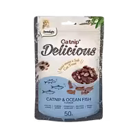 تشویقی گربه بالغ مدل ماهی طعم ماهی و کتنیپ برند Dentalight دنتالایت 50 گرمی