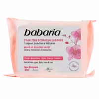 مشخصات، خرید و قیمت دستمال مرطوب پاک کننده آرایش باباریا حاوی عصاره گل رز بسته 24 عددی ⭐️ ویان مارکت