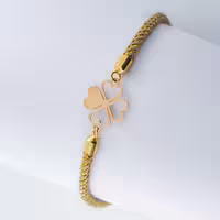 دستبند بافت پلاک شبدر