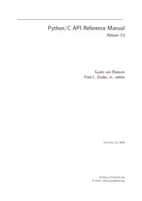 خرید و دانلود نسخه کامل کتاب Python/C API Reference Manual