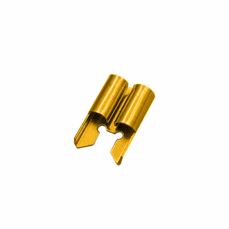 سرسیم روبردی مادگی خودرویی زرد برنجی سایز 6.3 بسته100 تایی