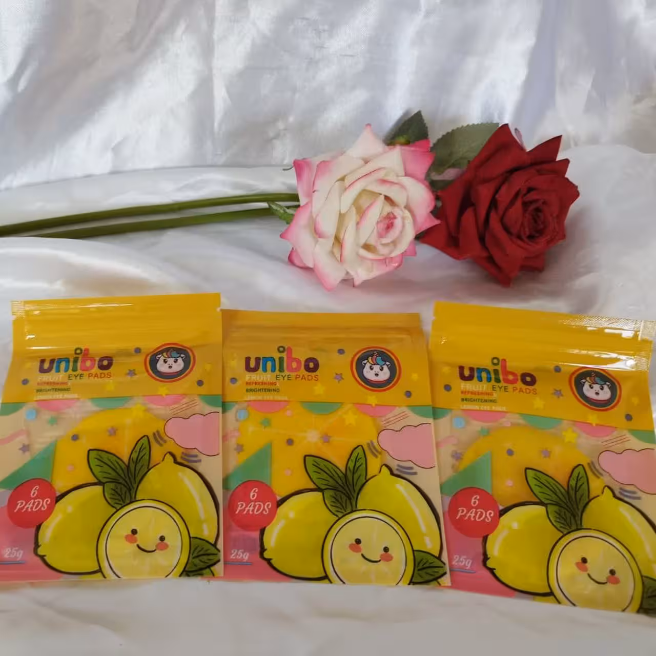 پچ چشم میوه ای با رایحه لیمو (هربسته حاوی 6 عدد ماسک دور چشم) پاکت زیپ دار