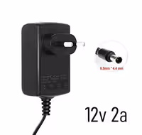 آداپتور مانیتور 12 ولت 2 آمپر دیواری فیش سوزنی پین دار، مناسب برای مانیتور و ال سی دی LCD ال جی LG