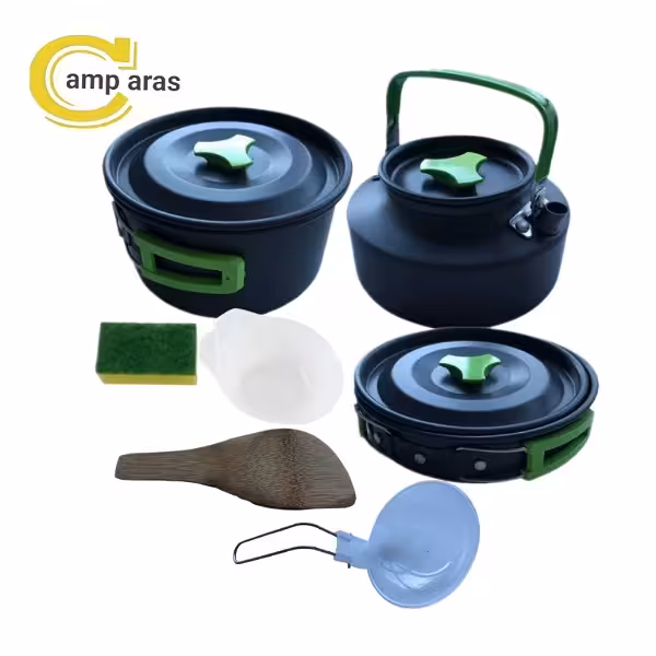 ست ظروف سفری کمپینگ مدل AL-308 - کمپ آراس