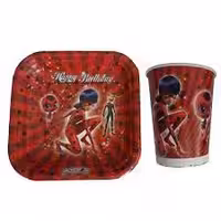 پیش دستی و لیوان دختر کفشدوزکی 20 عددی