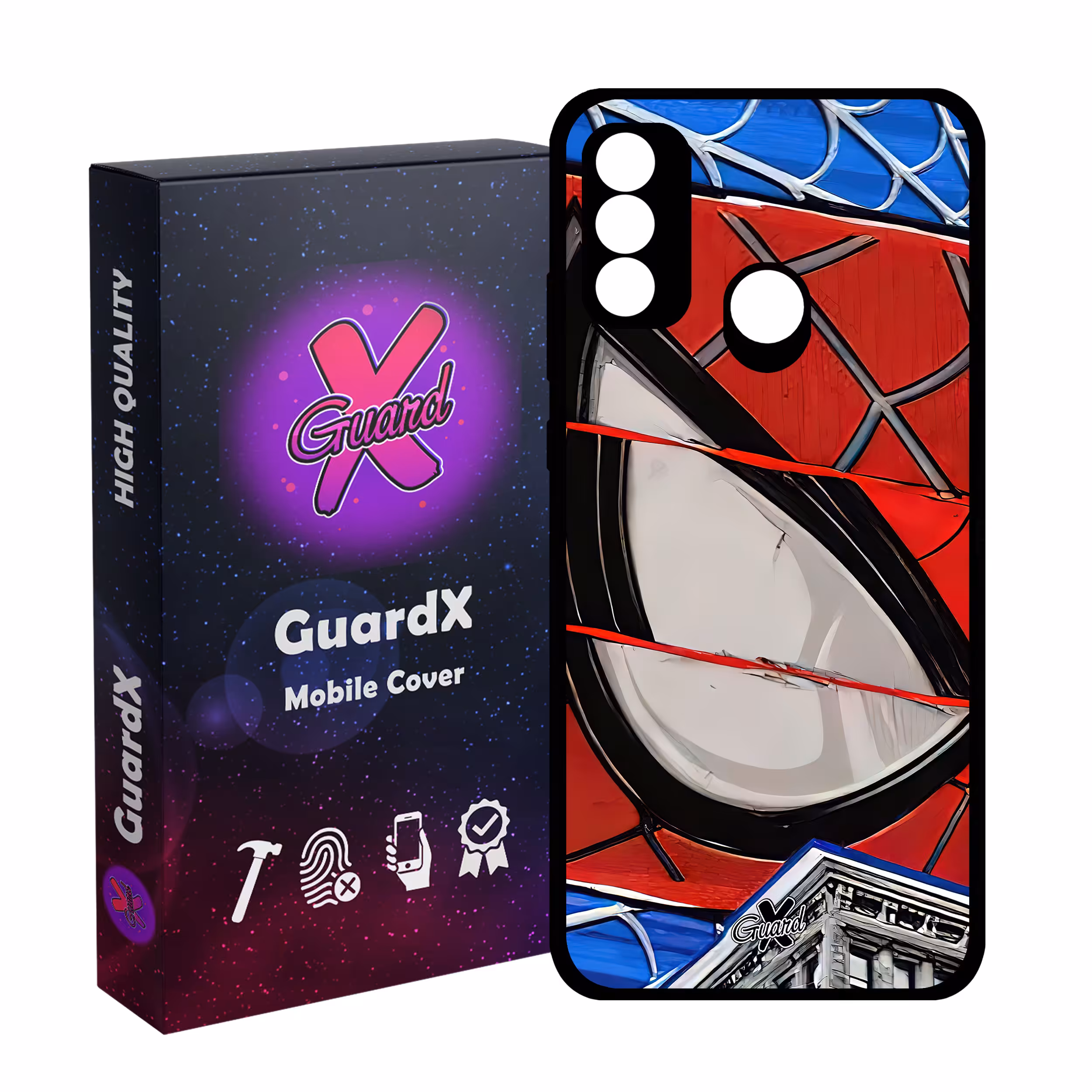 کاور گارد ایکس طرح مرد عنکبوتی مدل Glass10491 مناسب برای گوشی موبایل هوآوی P Smart 2020