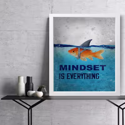 تابلو مدل دکوراتیو انگیزشی Mindset کدG10-16