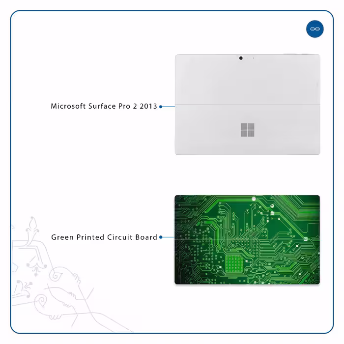 برچسب پوششی ماهوت مدل Green Printed Circuit Board مناسب برای تبلت مایکروسافت Surface Pro 2 2013
