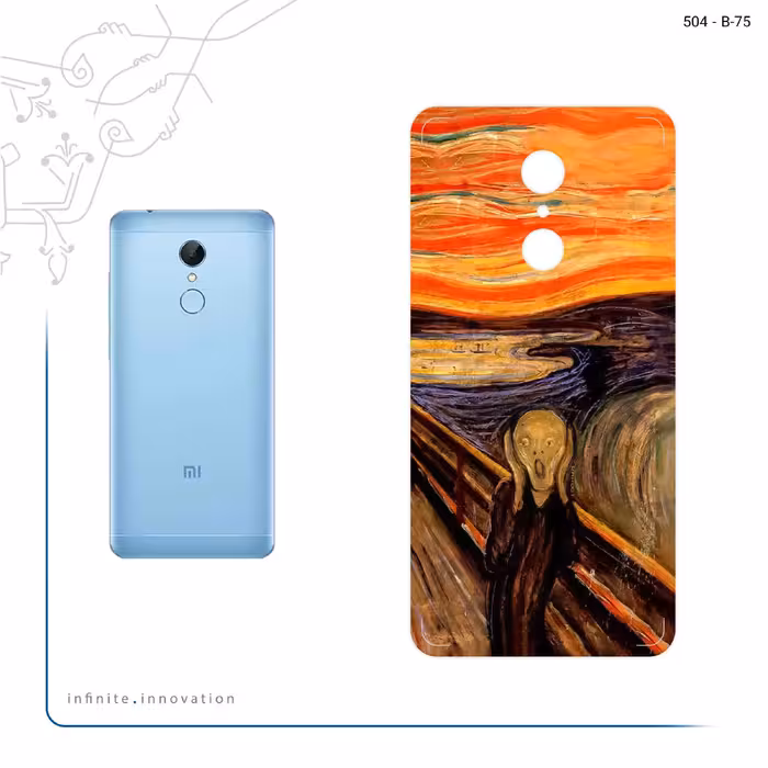 برچسب پوششی ماهوت مدل The Scream of Munch مناسب برای گوشی موبایل شیائومی REDMI 5