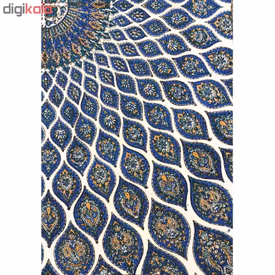 رومیزی قلمکار ممتاز اصفهان اثر عطريان طرح مسجد شیخ لطف اله مدل G125سایز 100*150 سانتی متر