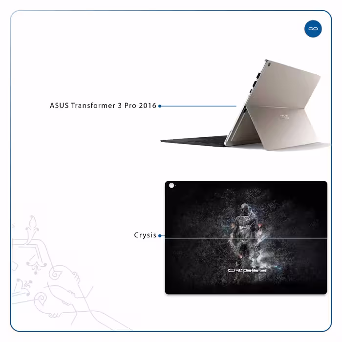 برچسب پوششی ماهوت مدل Crysis مناسب برای تبلت ایسوس Transformer 3 Pro 2016