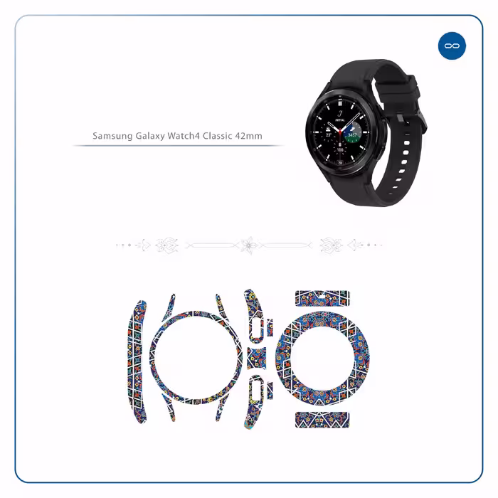برچسب ماهوت طرح Iran Tile6 مناسب برای ساعت هوشمند سامسونگ Watch4 Classic 42mm