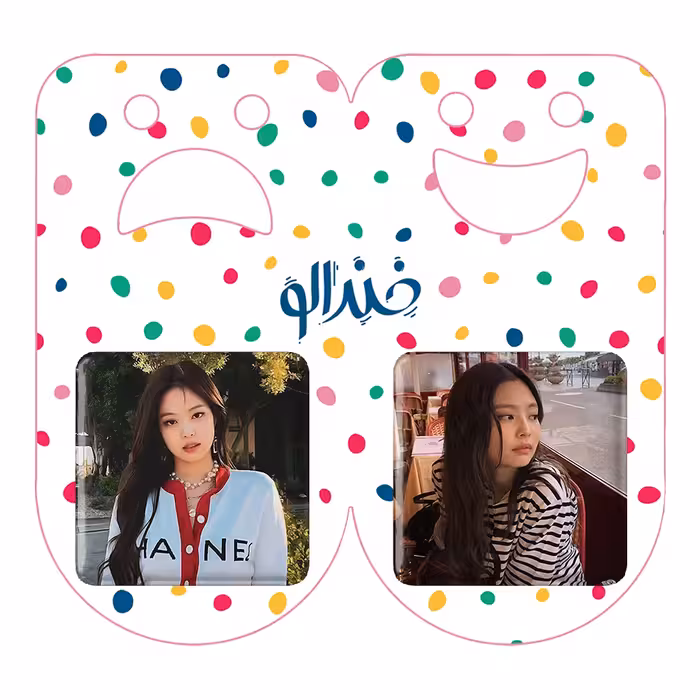 پیکسل خندالو مدل جنی گروه بلک پینک کد 29862982 مجموعه 2 عددی