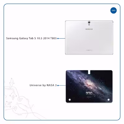 برچسب پوششی ماهوت مدل Universe-by-NASA-3 مناسب برای تبلت سامسونگ Galaxy Tab S 10.5 2014 T805