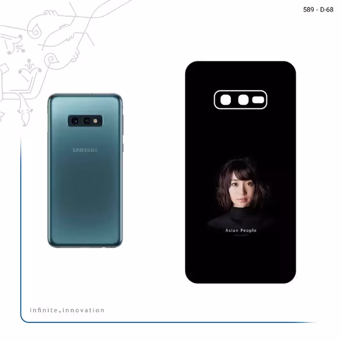 برچسب پوششی ماهوت مدل Portrait of an Asian Woman مناسب برای گوشی موبایل سامسونگ Galaxy S10e